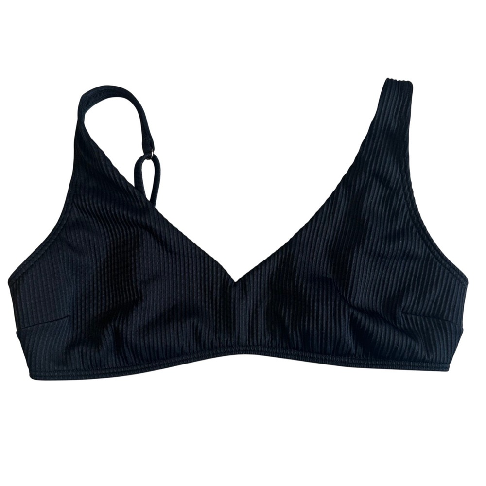 Hollister Black Triangle Swim Top Size Small